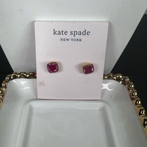 #28 KATE spade Pink Gem Stud Earrings